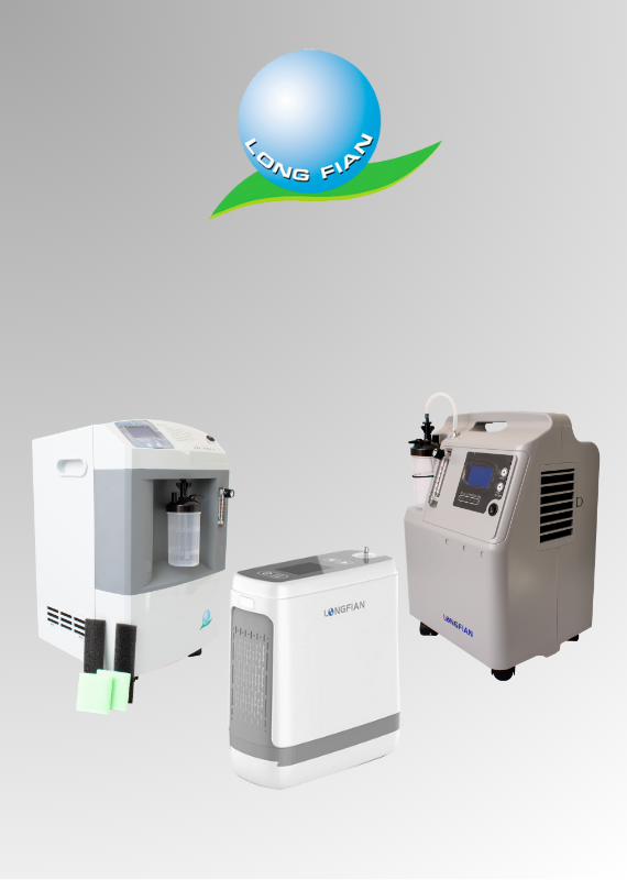 Longfian logo with three products